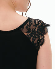 Bamboo cap-sleeve Nightgown 03310 black