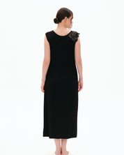 Bamboo cap-sleeve Nightgown 03310 black