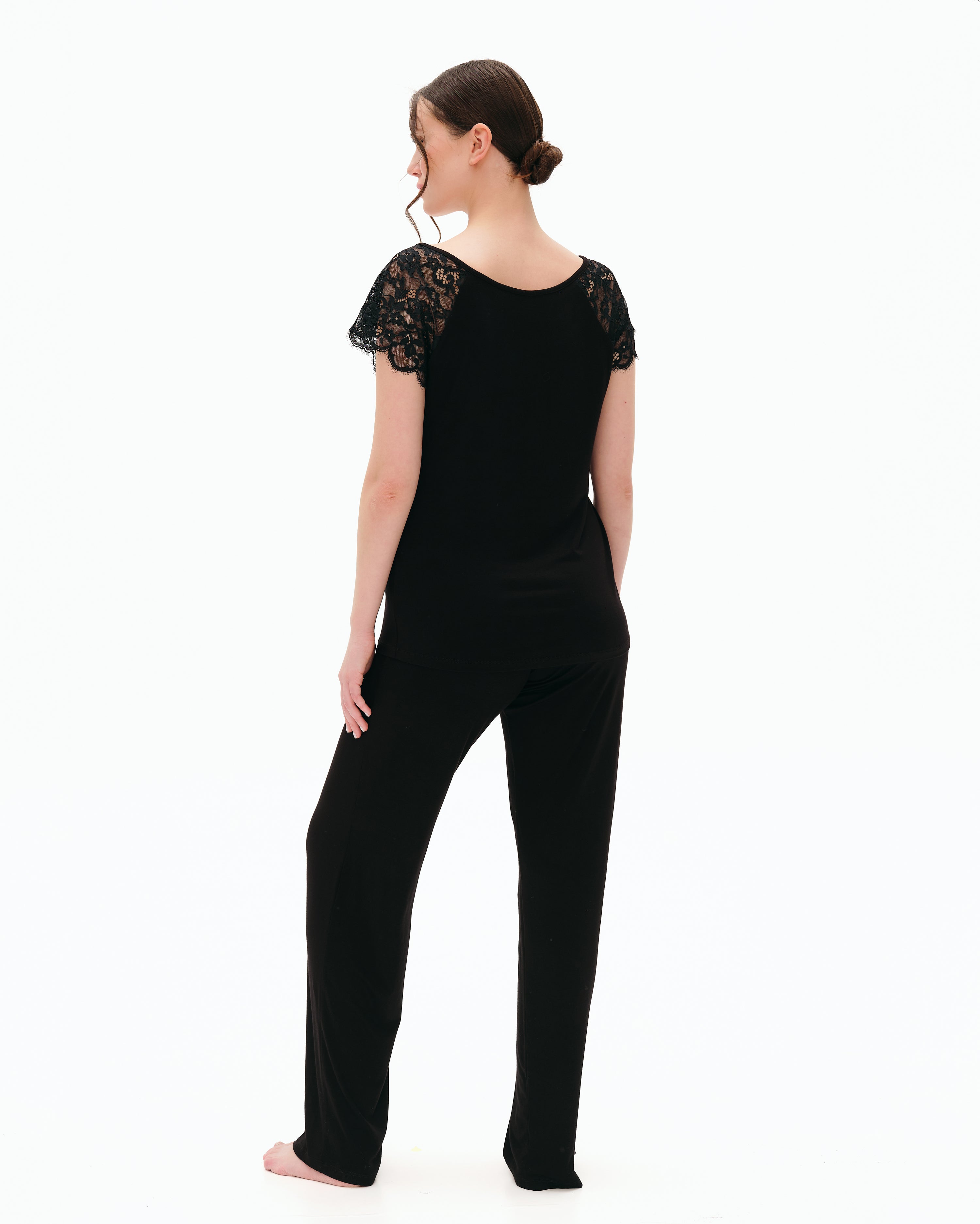 Bamboo t-shirt Pajama 03311 black