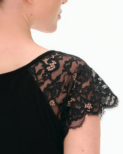 Bamboo t-shirt shorts Set 03312 black