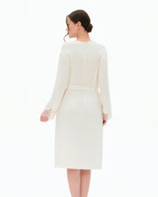 Bamboo long sleeve Robe 03313 ivory