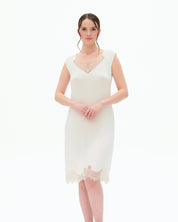 Bamboo cap-sleeve Nightgown 03314 ivory