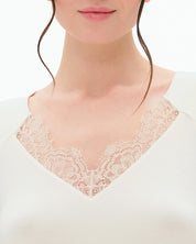 Bamboo cap-sleeve Nightgown 03314 ivory