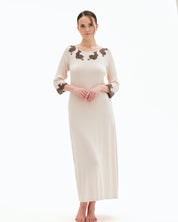 Bamboo Nightgown 3/4 sleeve 03318 ecru