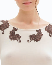 Bamboo Nightgown 3/4 sleeve 03318 ecru