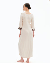 Bamboo Nightgown 3/4 sleeve 03318 ecru