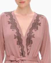 Bamboo long sleeve Robe 03319 powder