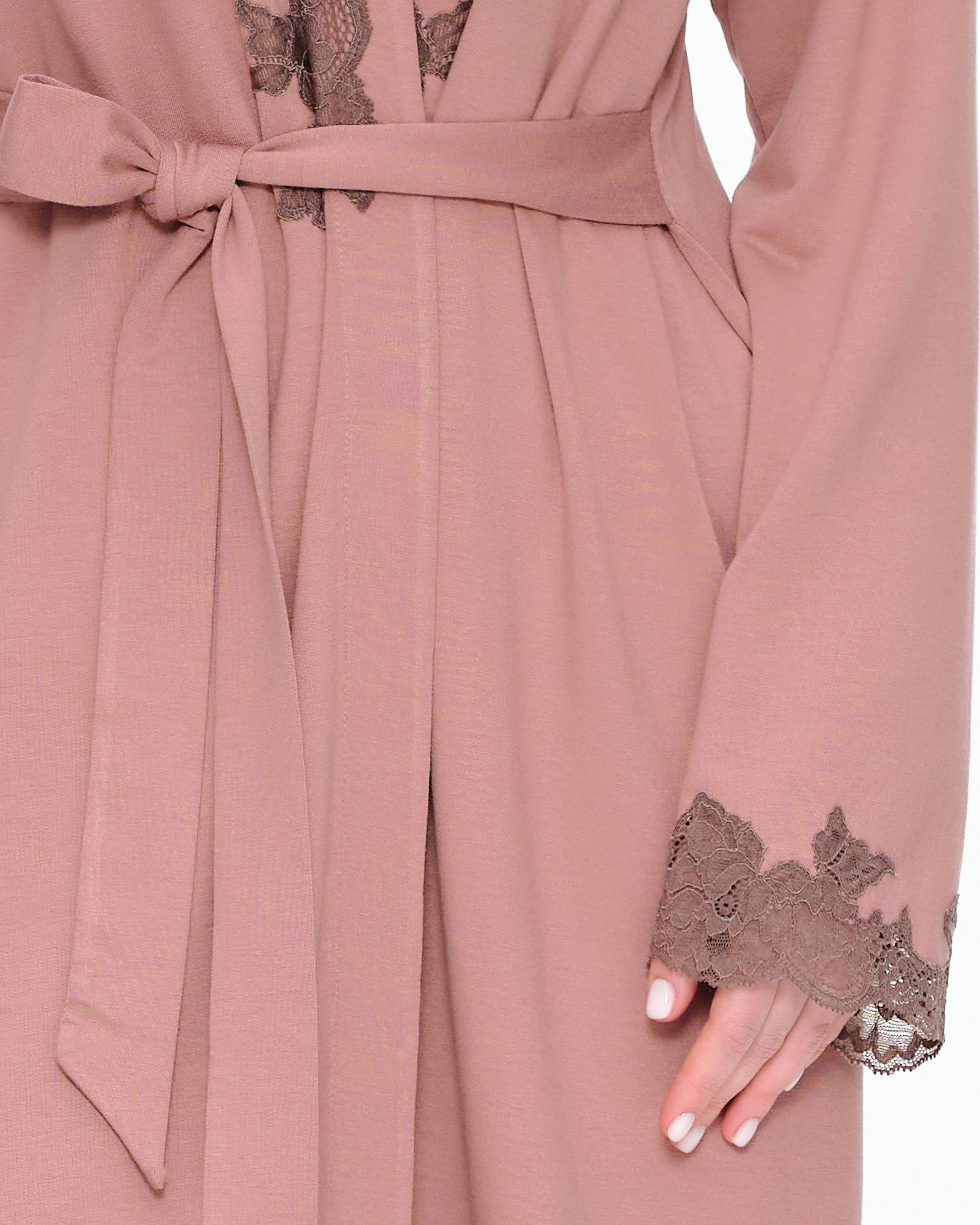Bamboo long sleeve Robe 03319 powder