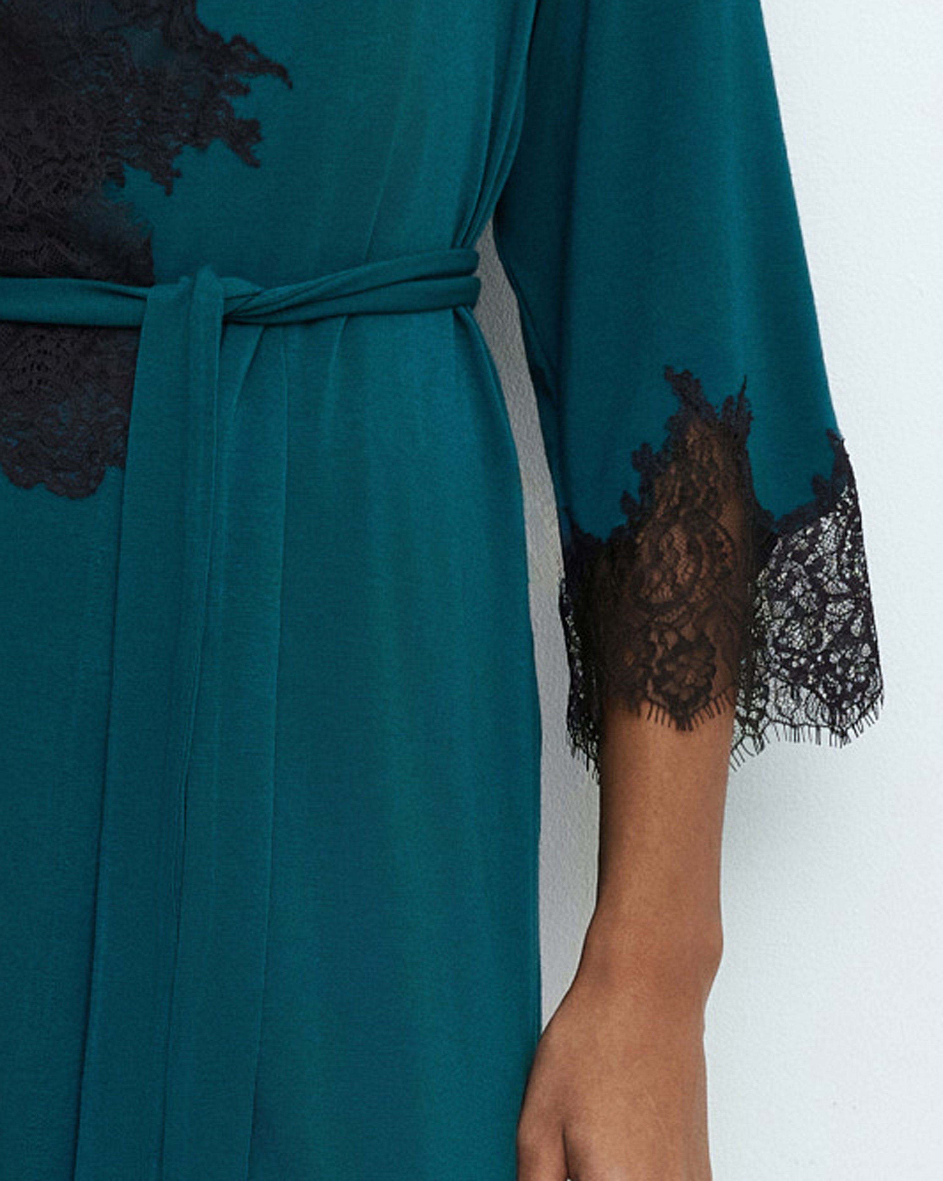 Bamboo 3/4 sleeve Robe 03322 midnight pine