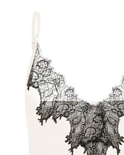 Bamboo Chemise spaghetti strap 03329 ivory/black