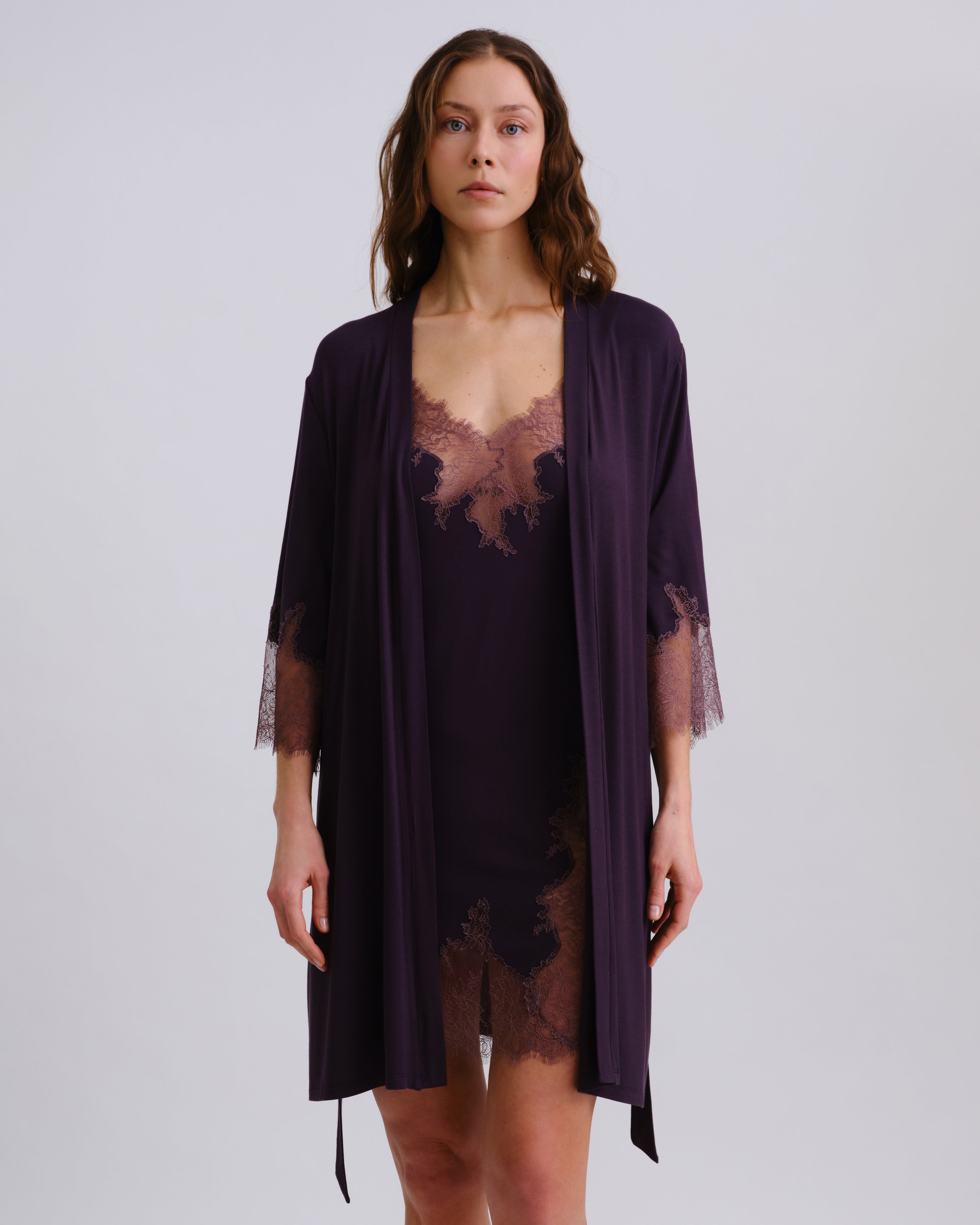 Bamboo Chemise spaghetti strap 03329 graphite