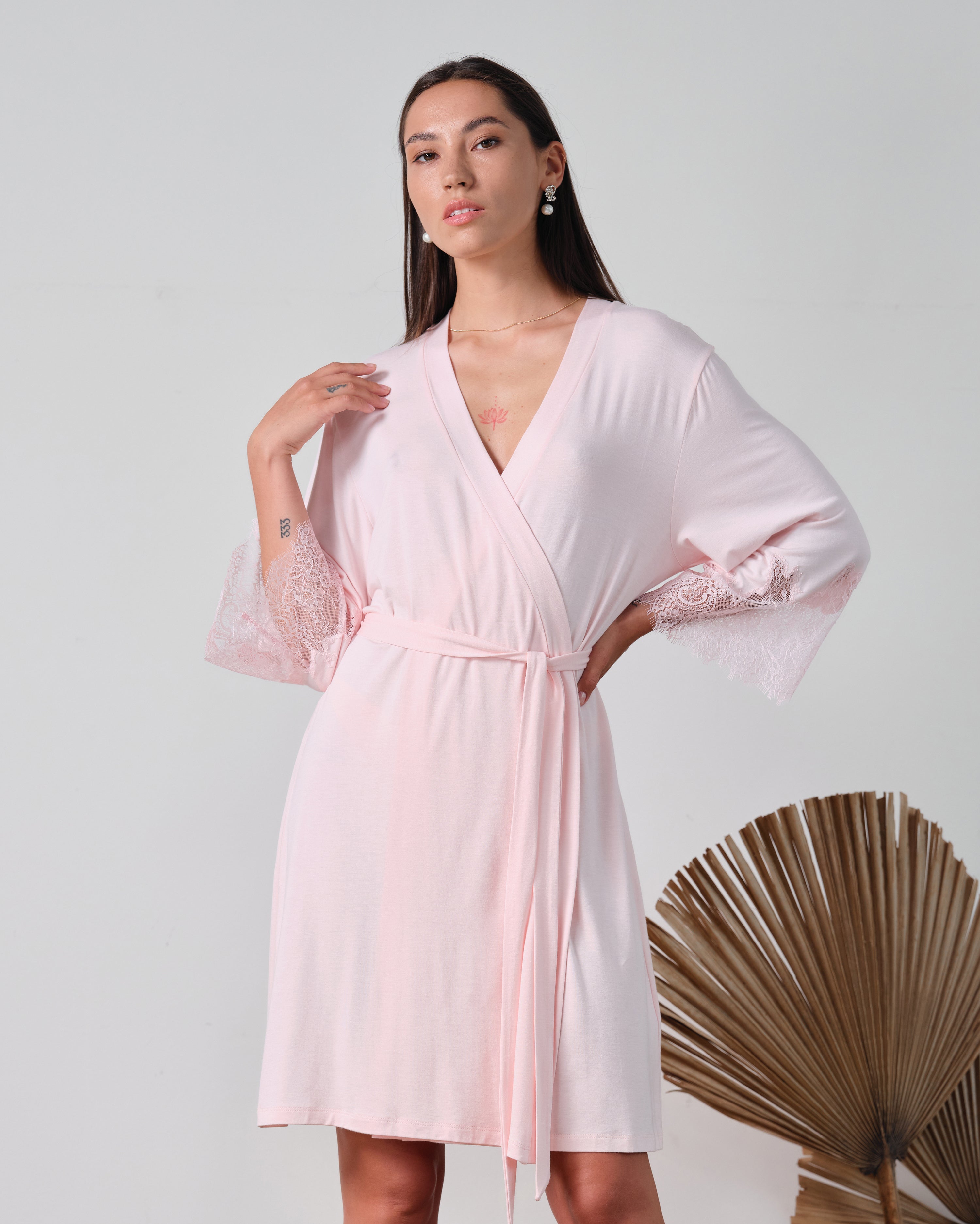 4 sleeve Robe 03332 pink