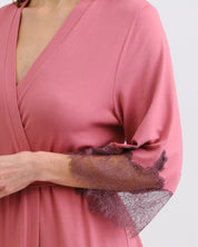 Bamboo 3/4 sleeve Robe 03332 terracotta rose
