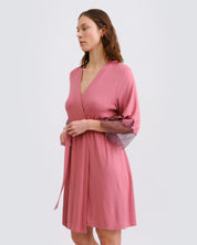 Bamboo 3/4 sleeve Robe 03332 terracotta rose