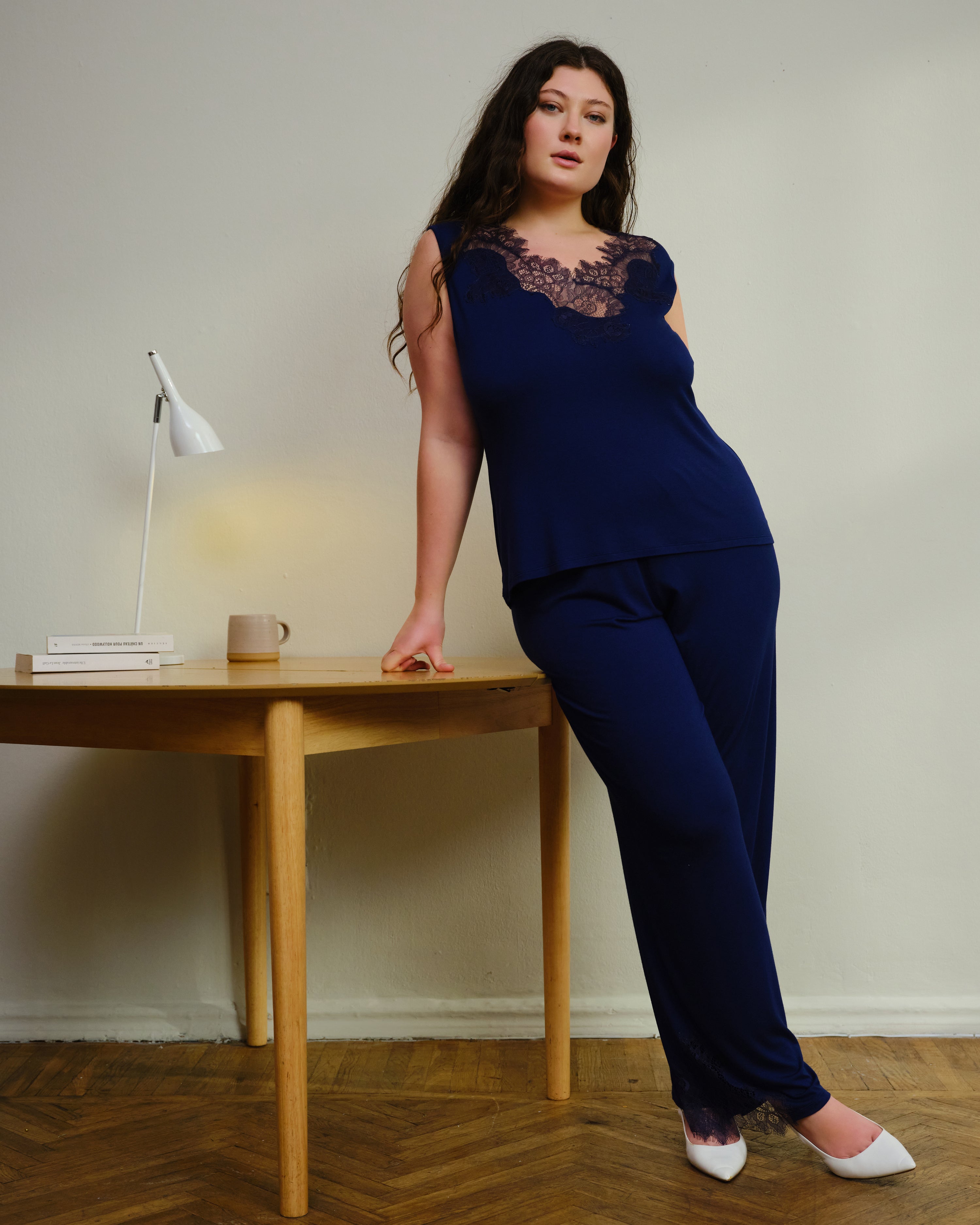 Bamboo tank top Pajama 03334 navy