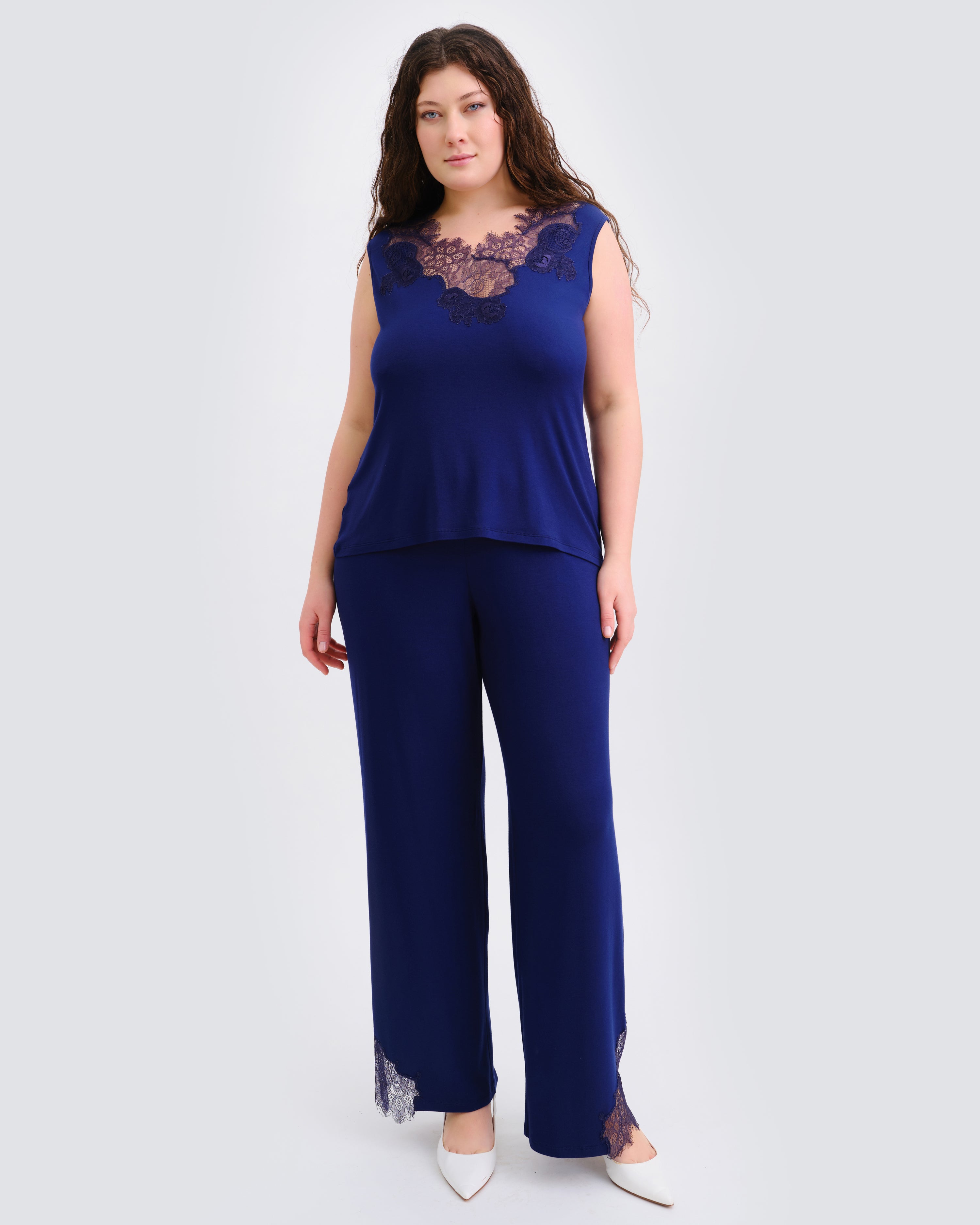 Bamboo tank top Pajama 03334 navy