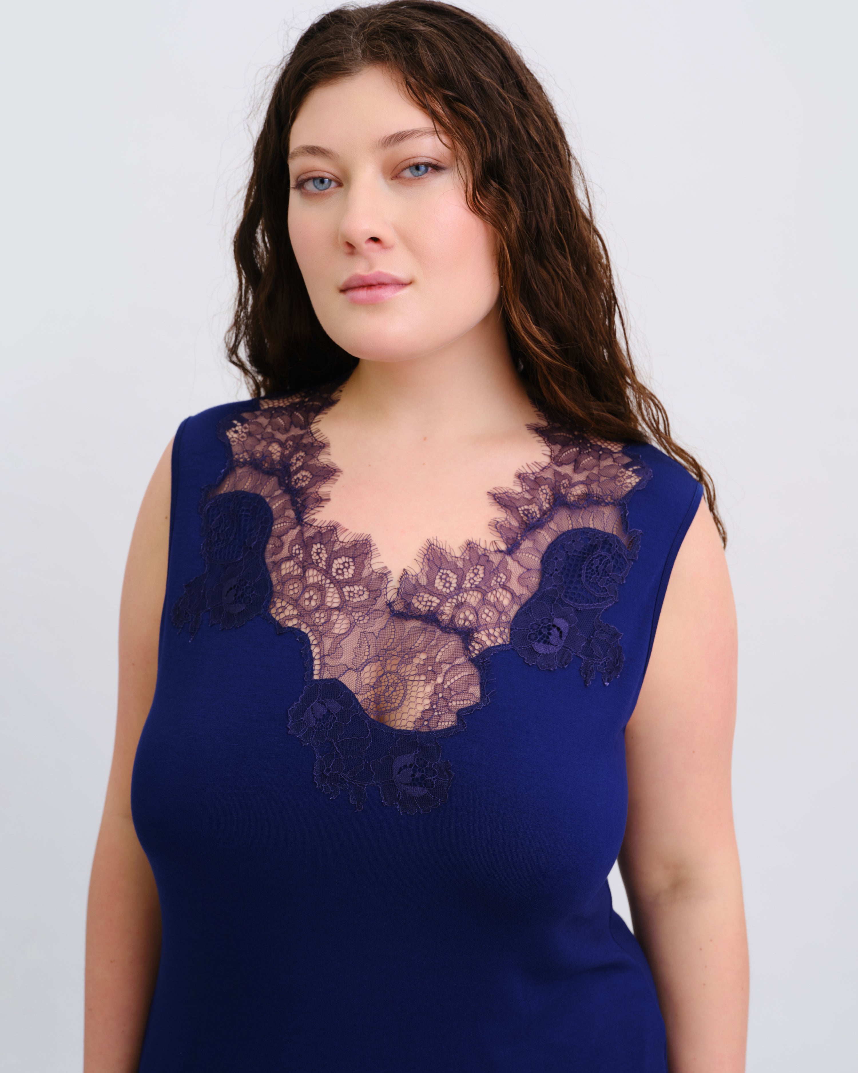 Bamboo tank top Pajama 03334 navy