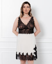Bamboo Chemise breast support 03335 ivory/black