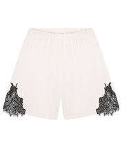 Bamboo cami shorts Set 03337 ivori/black