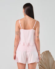 Bamboo cami shorts Set 03337 pink