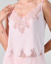 Bamboo cami shorts Set 03337 pink