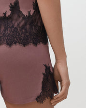 Bamboo cami shorts Set 03337 ash rose