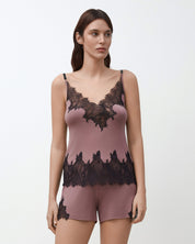 Bamboo cami shorts Set 03337 ash rose