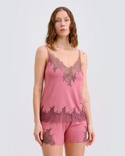 Bamboo cami shorts Set 03337 terracotta rose