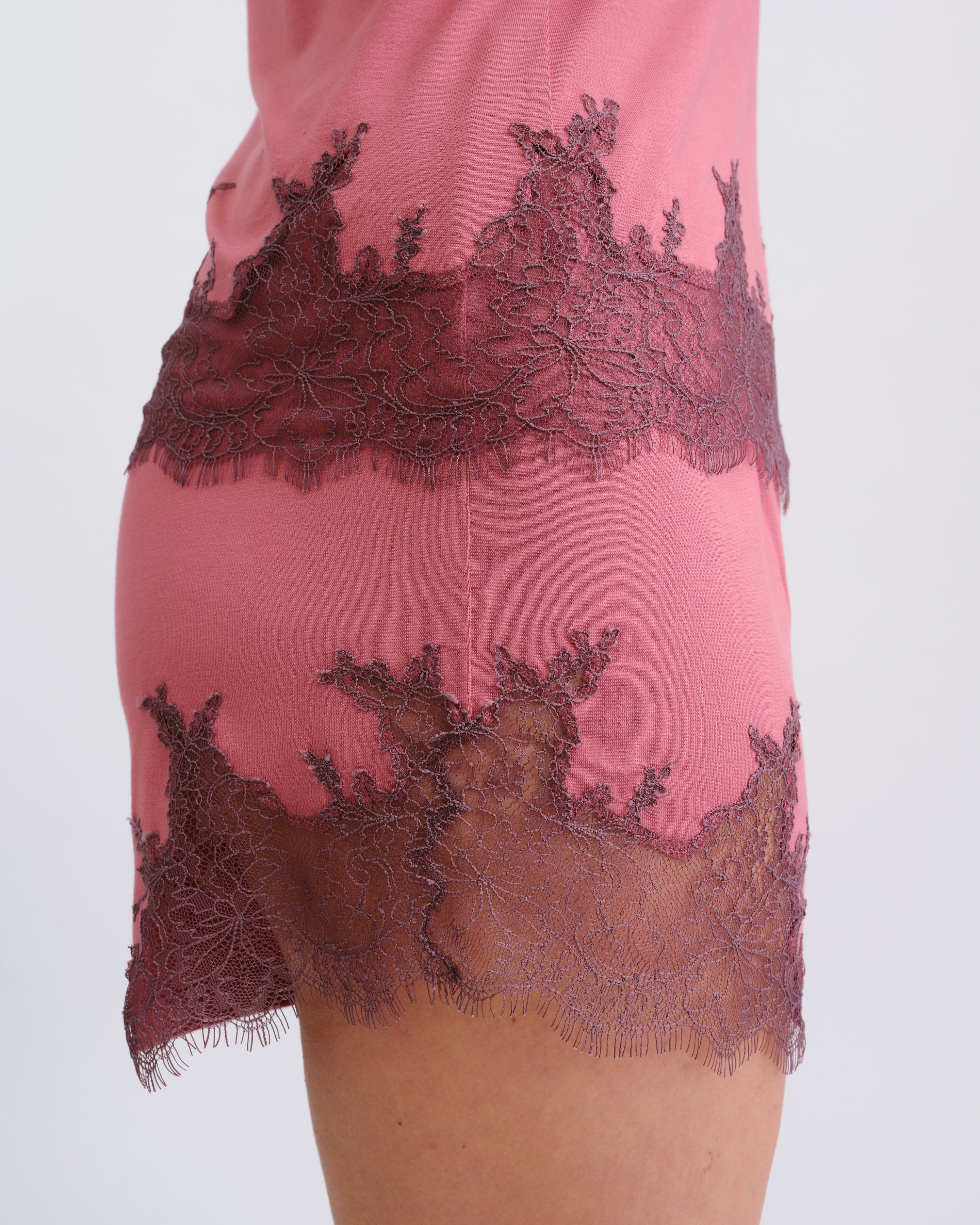 Bamboo cami shorts Set 03337 terracotta rose