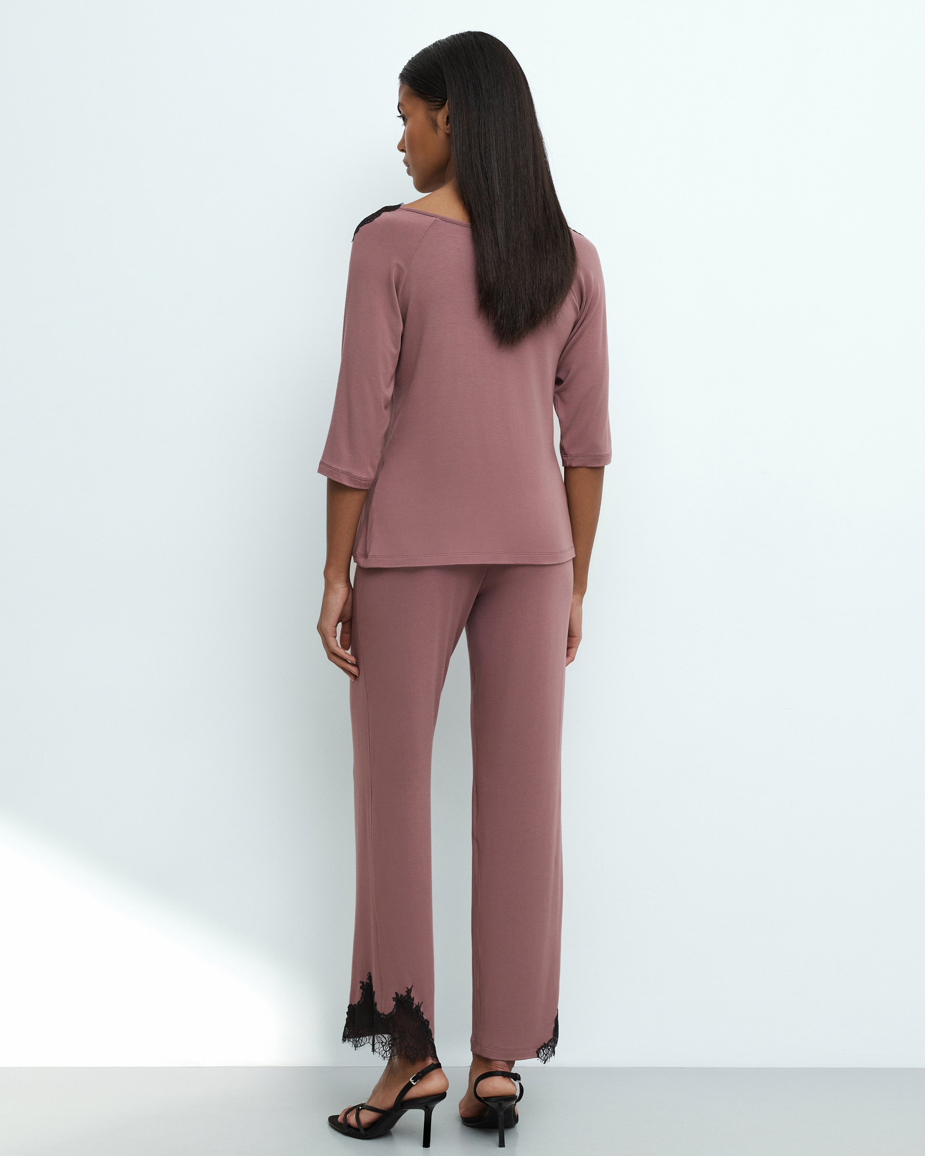 Bamboo Pajamas 3/4 sleeve 03338 ash rose