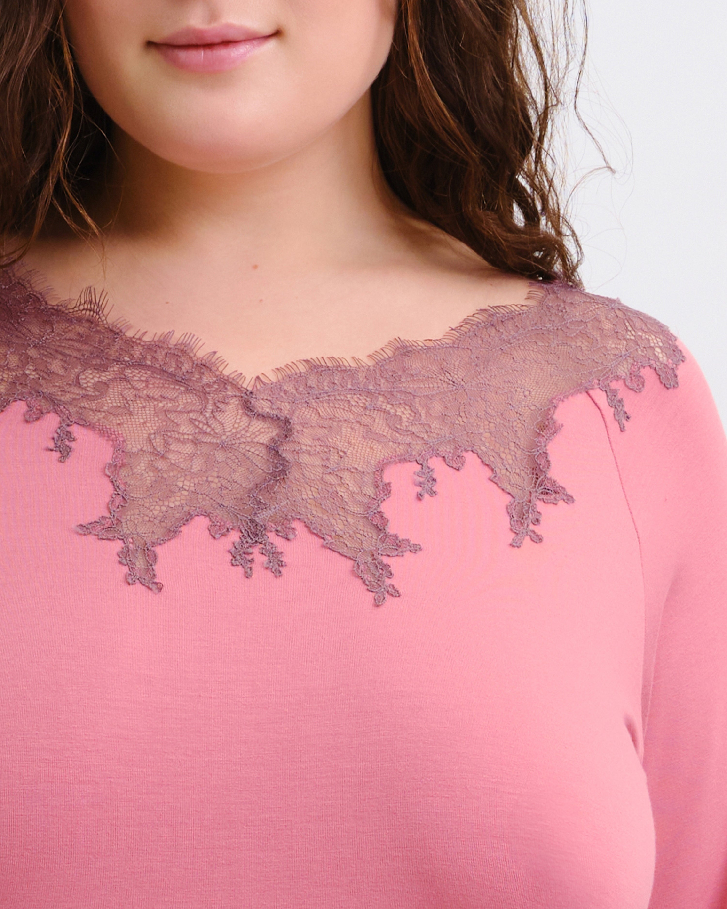 Bamboo Pajamas 3/4 sleeve 03338 terracotta rose