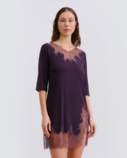 Bamboo Nightgown 3/4 sleeve 03339 graphite