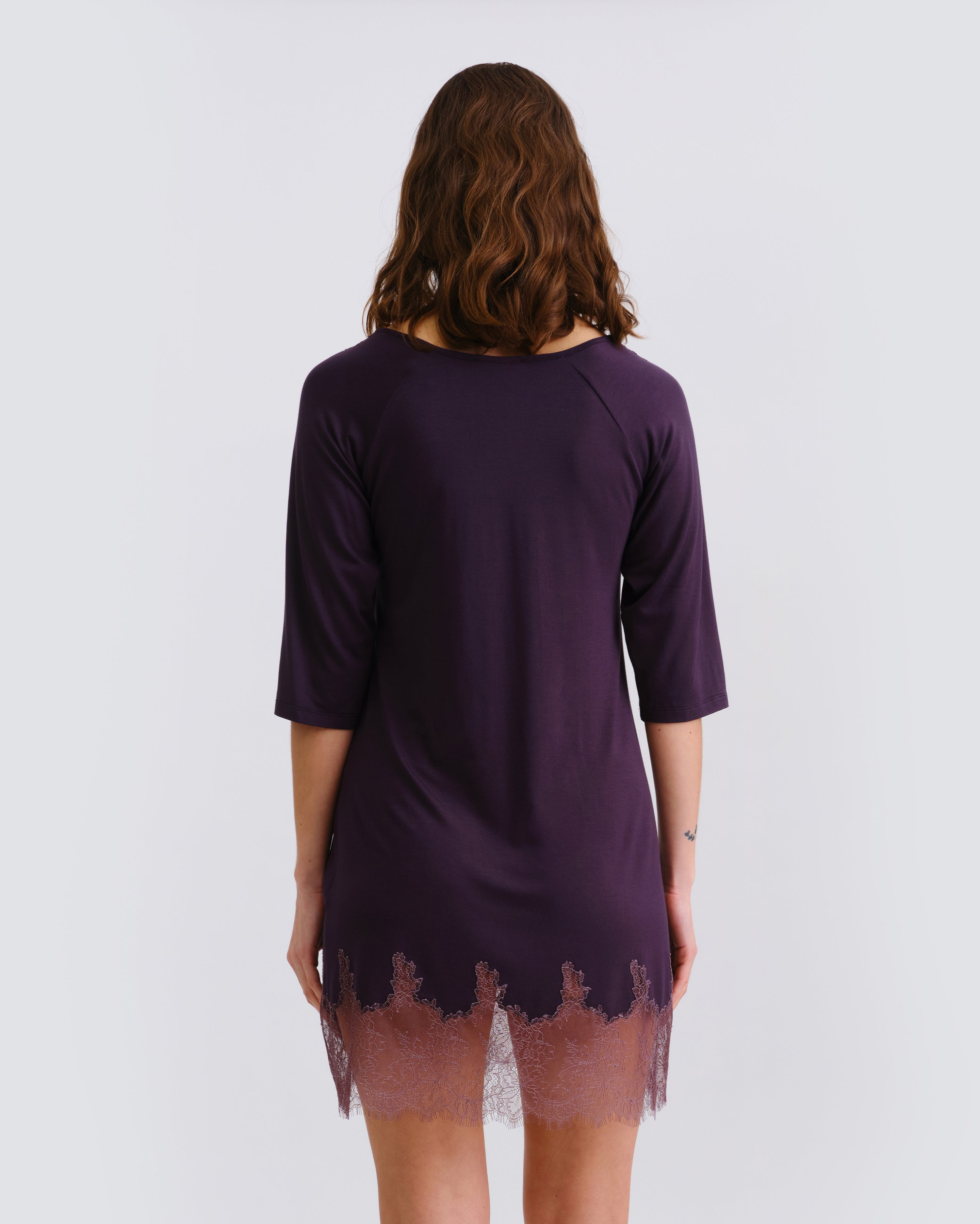 Bamboo Nightgown 3/4 sleeve 03339 graphite