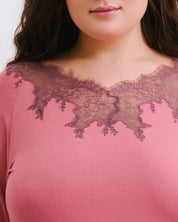 Bamboo Nightgown 3/4 sleeve 03339 terracotta rose