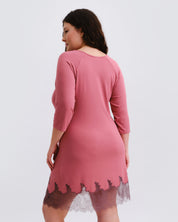 Bamboo Nightgown 3/4 sleeve 03339 terracotta rose