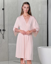 Bamboo 3/4 sleeve Robe 03340 sepia rose