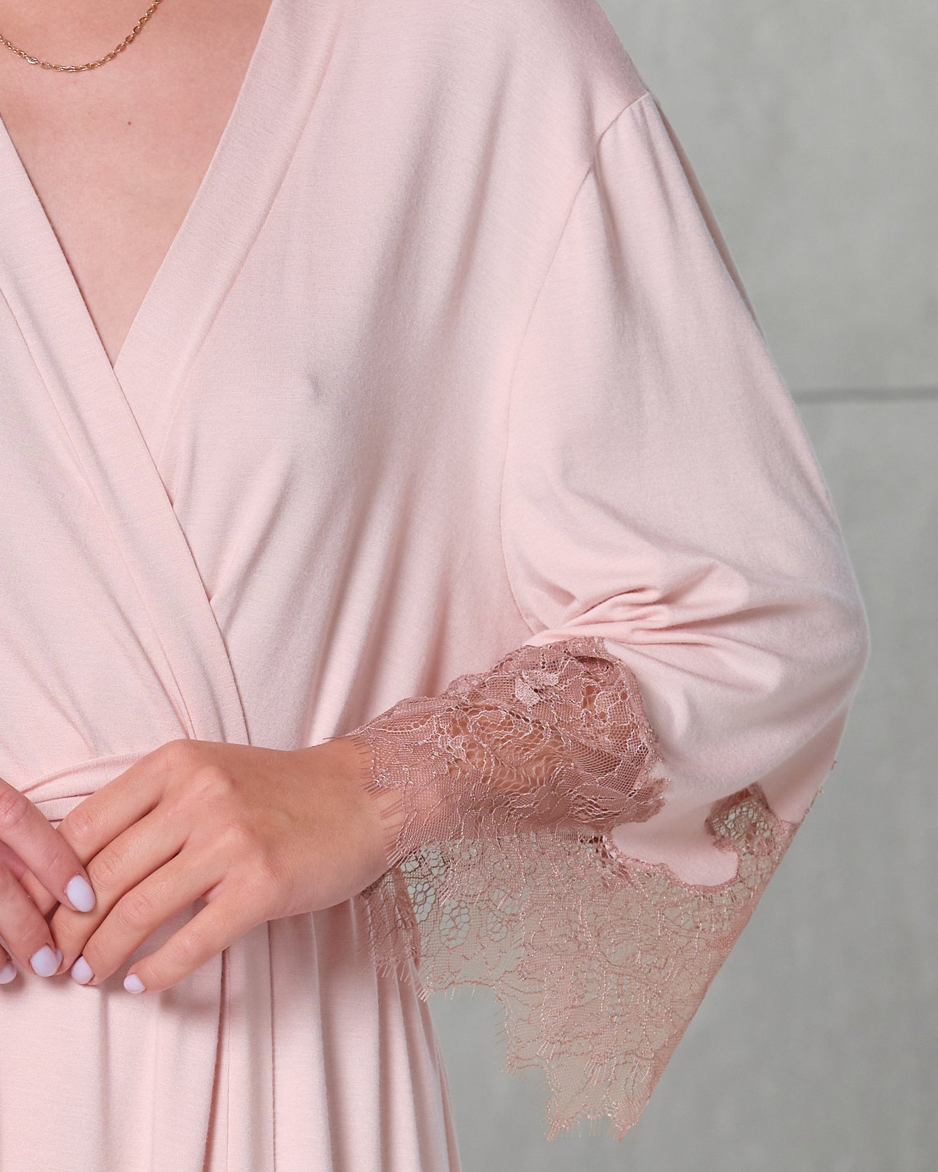 Bamboo 3/4 sleeve Robe 03340 sepia rose