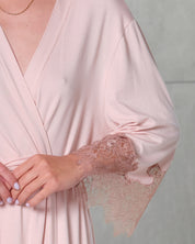 Bamboo 3/4 sleeve Robe 03340 sepia rose