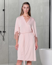 Bamboo 3/4 sleeve Robe 03340 sepia rose
