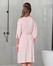 Bamboo 3/4 sleeve Robe 03340 sepia rose