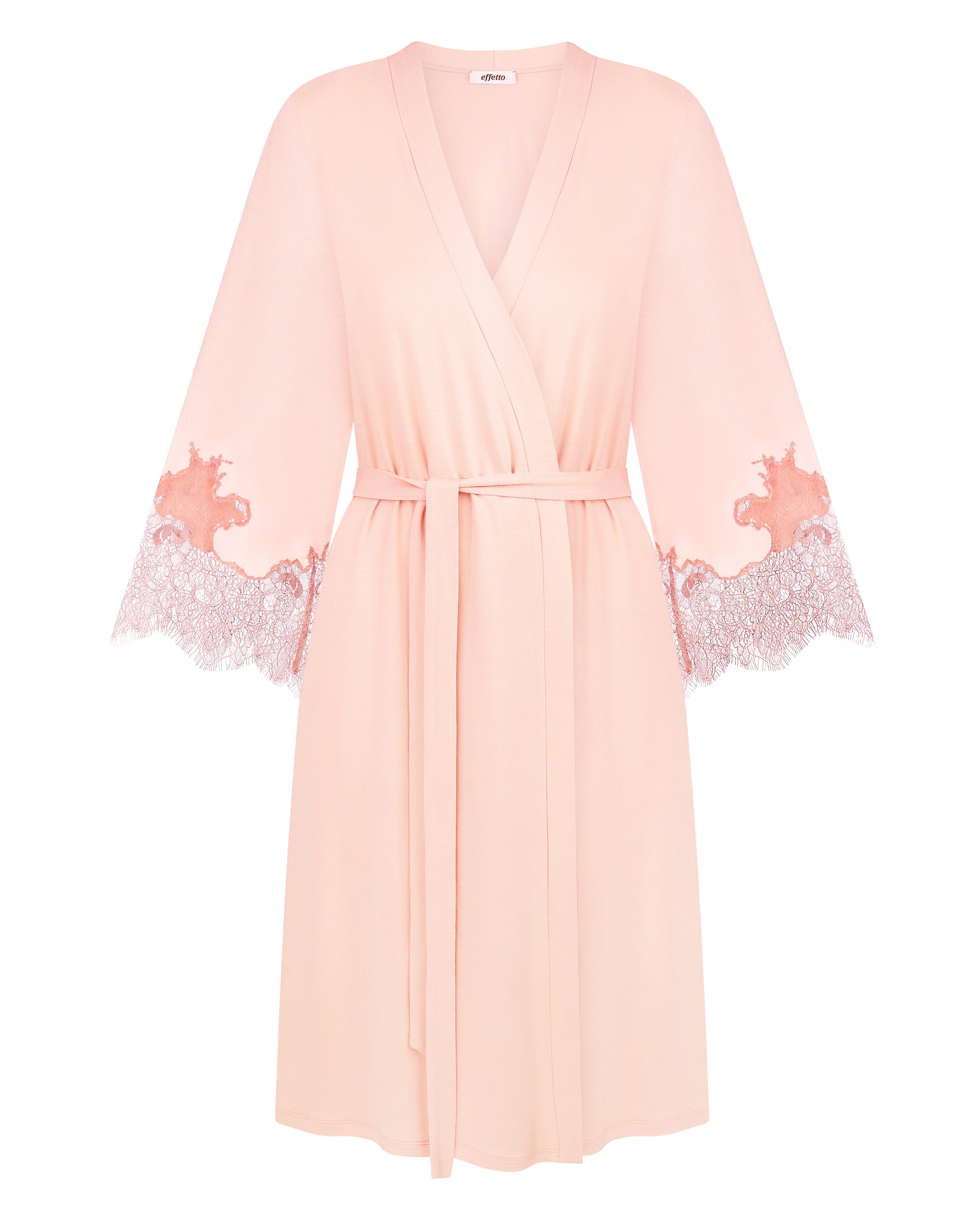 Bamboo 3/4 sleeve Robe 03340 sepia rose