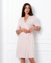 Bamboo 3/4 sleeve Robe 03340 sepia rose