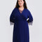 Bamboo 3/4 sleeve Robe 03340 navy