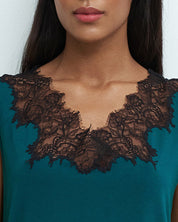 Bamboo cap-sleeve Pajama 03341 midnight pine