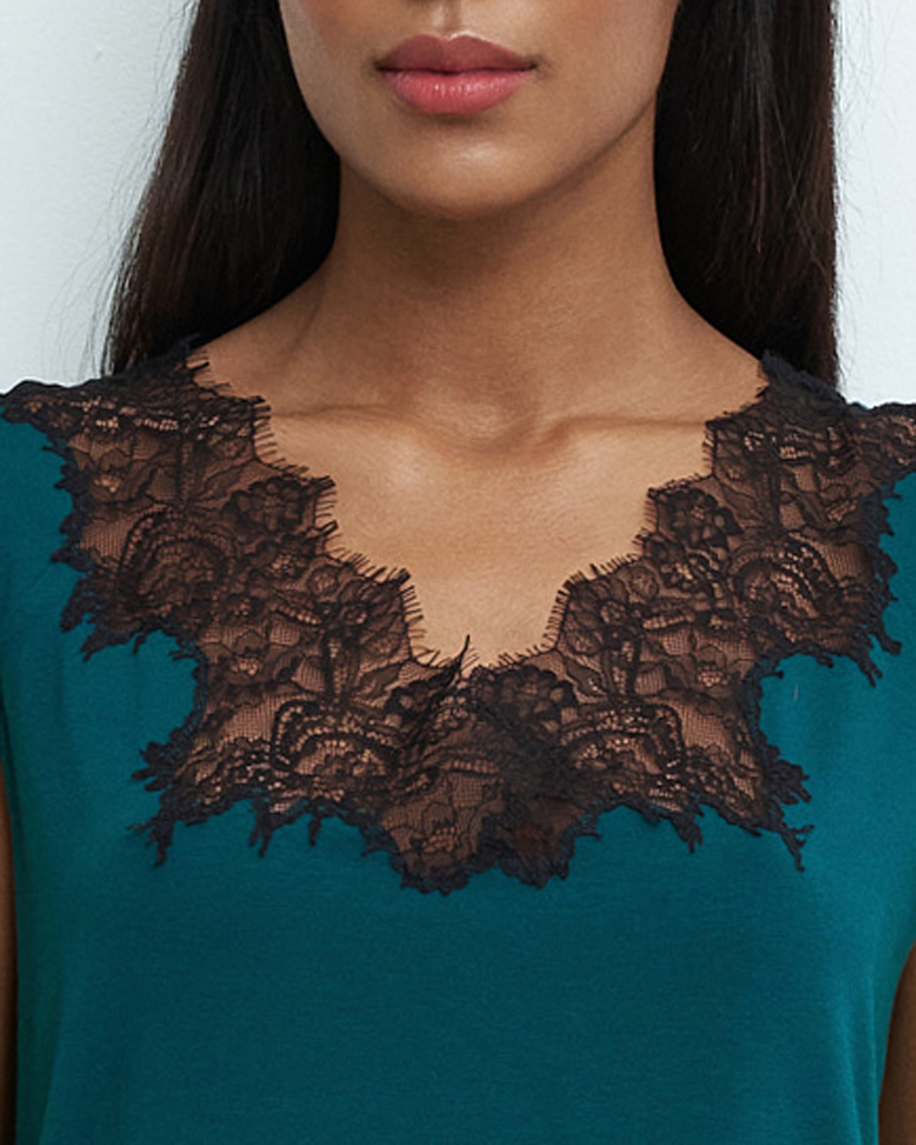 Bamboo cap-sleeve Pajama 03341 midnight pine