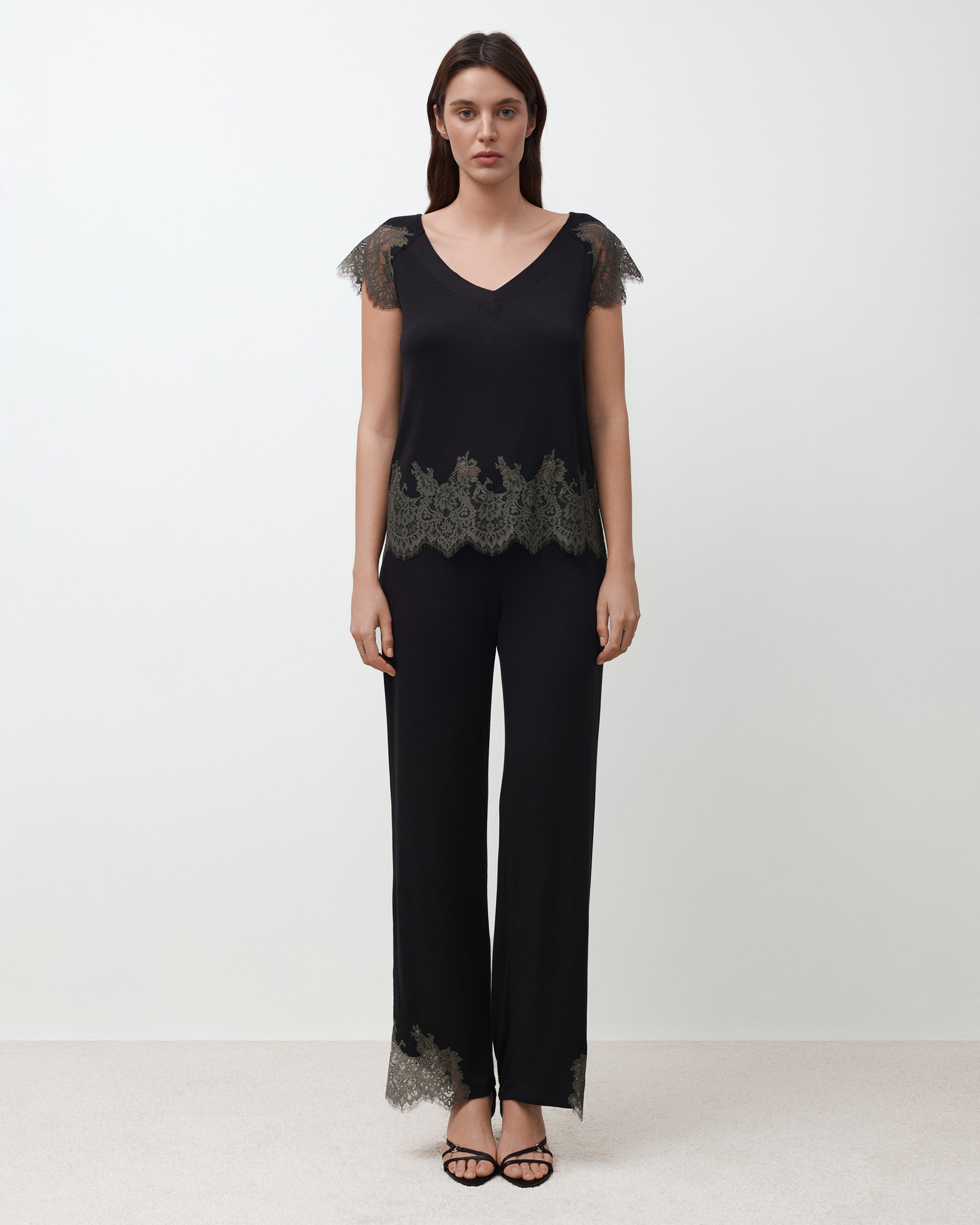 Bamboo t-shirt Pajama 03344 black