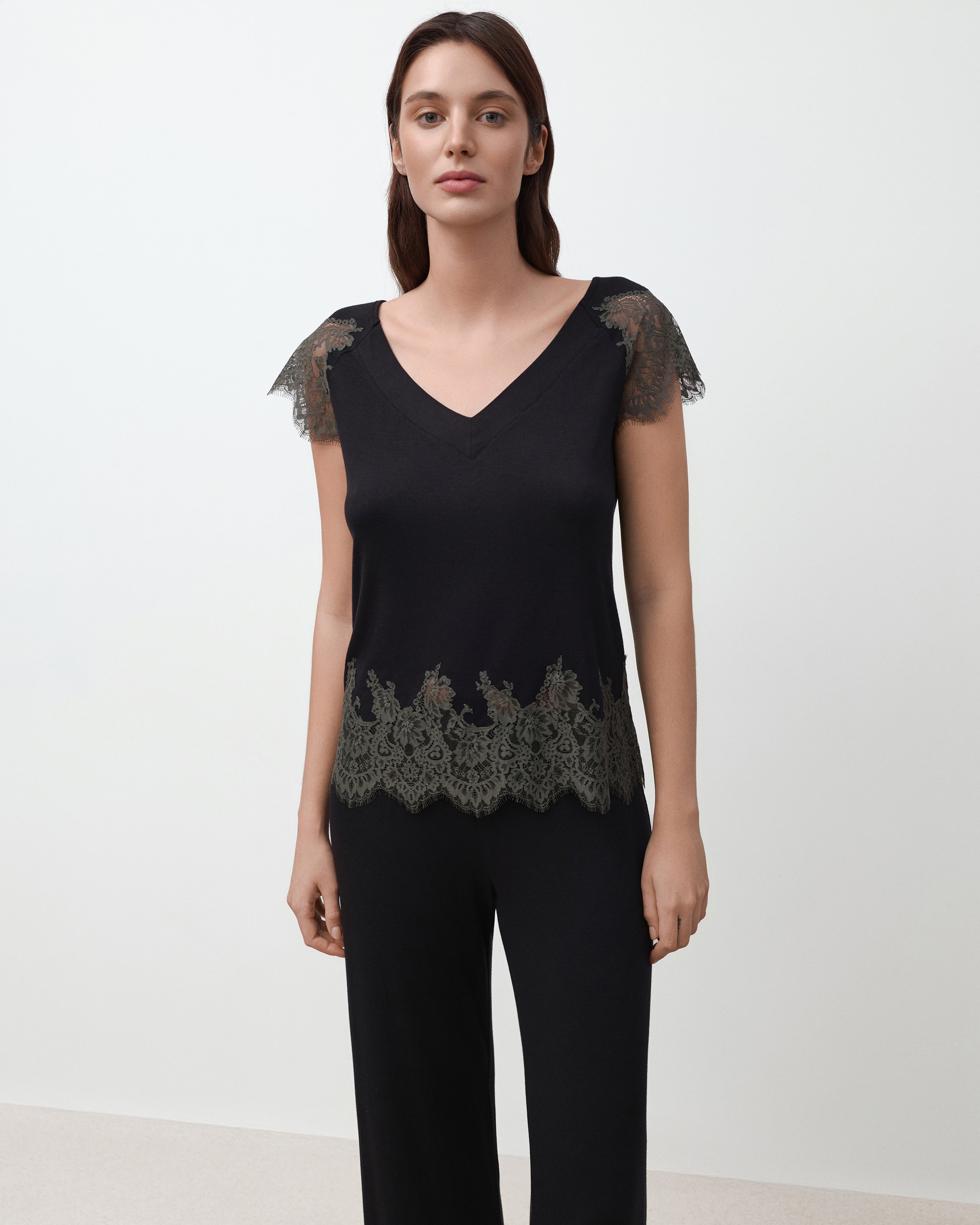 Bamboo t-shirt Pajama 03344 black