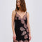 Bamboo Chemise spaghetti strap 03346 black/mauve lace