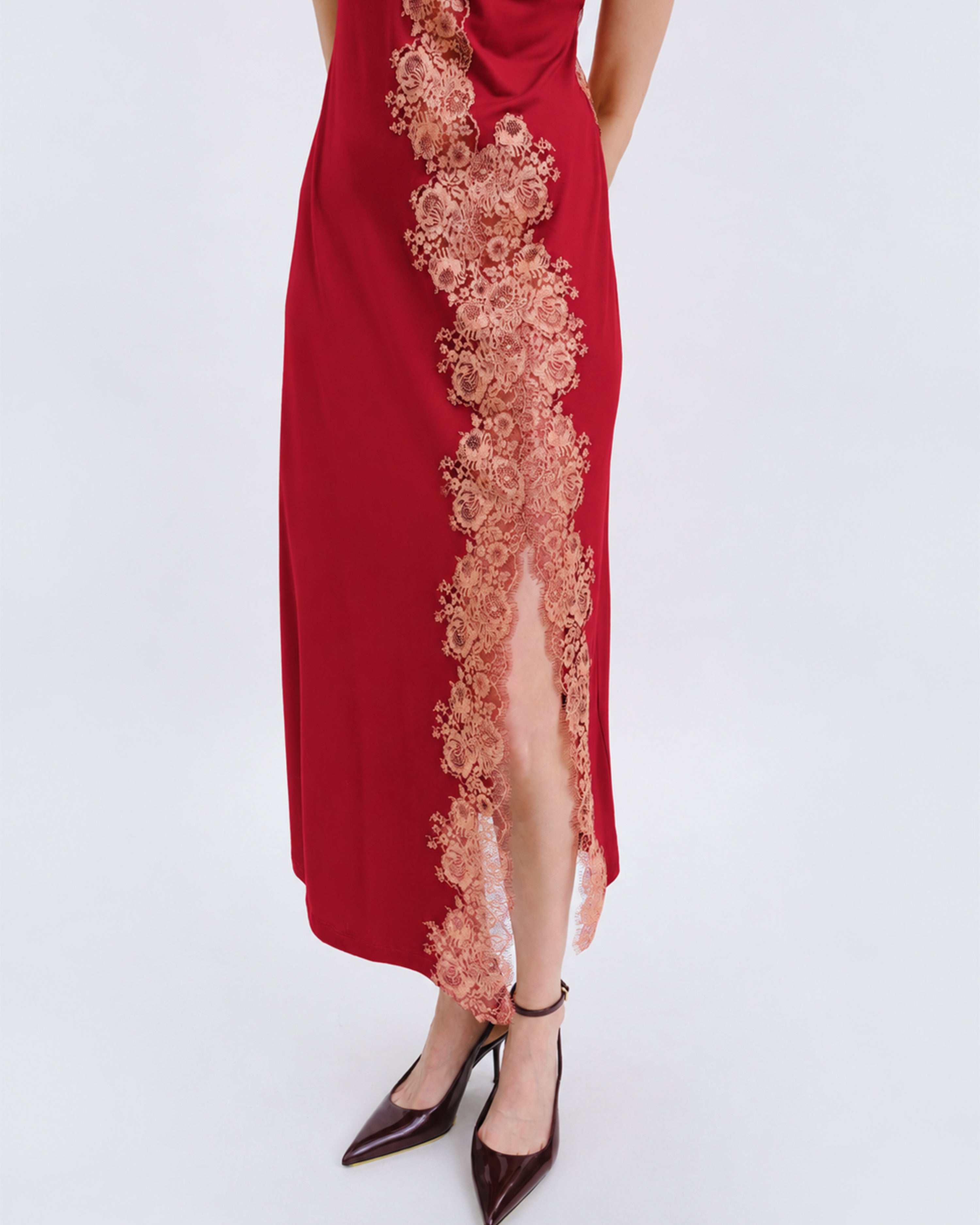 Bamboo Nightgown 03347 wine red