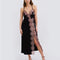Bamboo Nightgown 03347 black/mauve lace